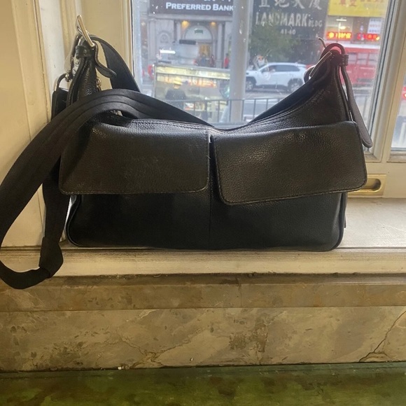 LONGCHAMP Frm FRANCE PEBBLED LEATHER BAGUETTE SHOULDER Crossbody Bag LUX - Picture 12 of 13